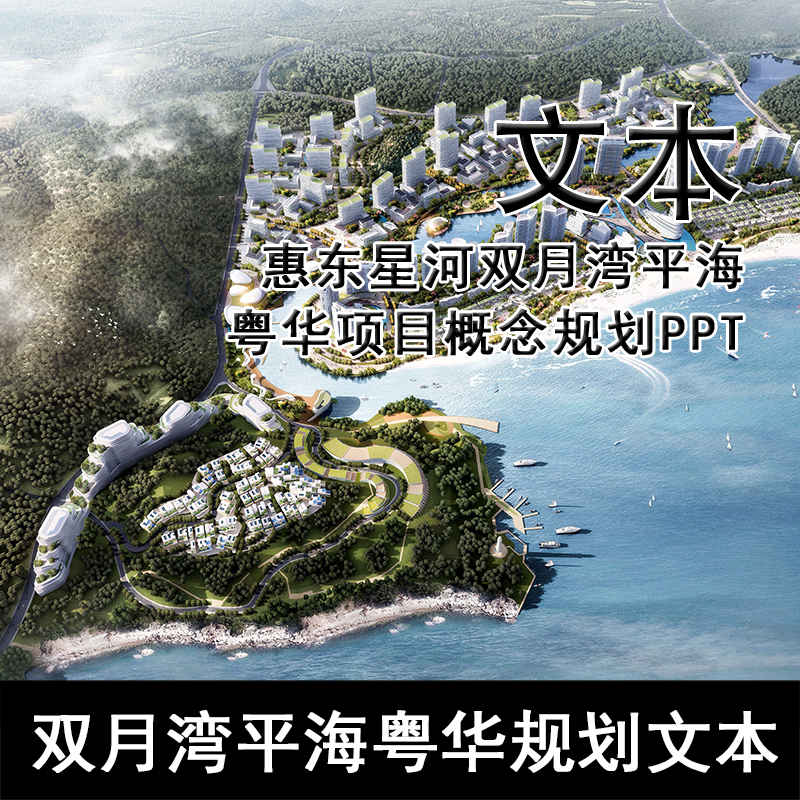 GH149-惠东星河双月湾平海粤华项目概念规划PPT文本 旅游规划设计