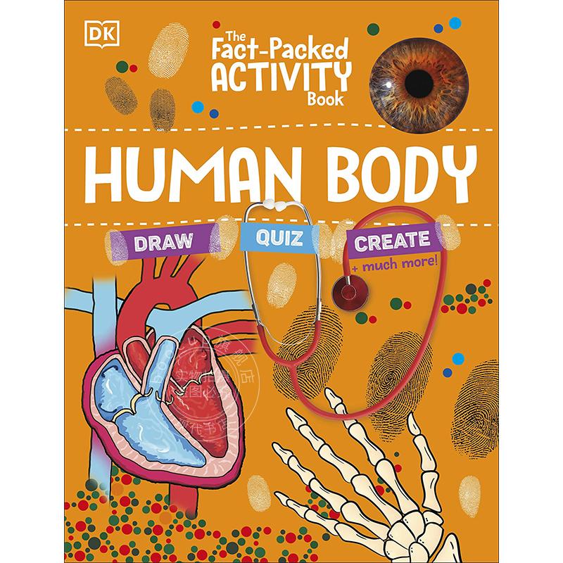 现货 DK出品 人体 人体百科知识活动书 人体是如何运作的  英文原版 The Fact-Packed Activity Book: Human Body