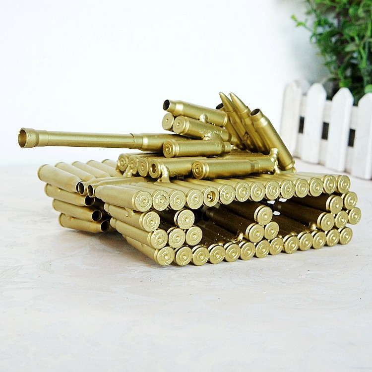 金属坦克大炮模型仿造子弹壳摆件退伍留念中型坦克礼物摆件工艺品
