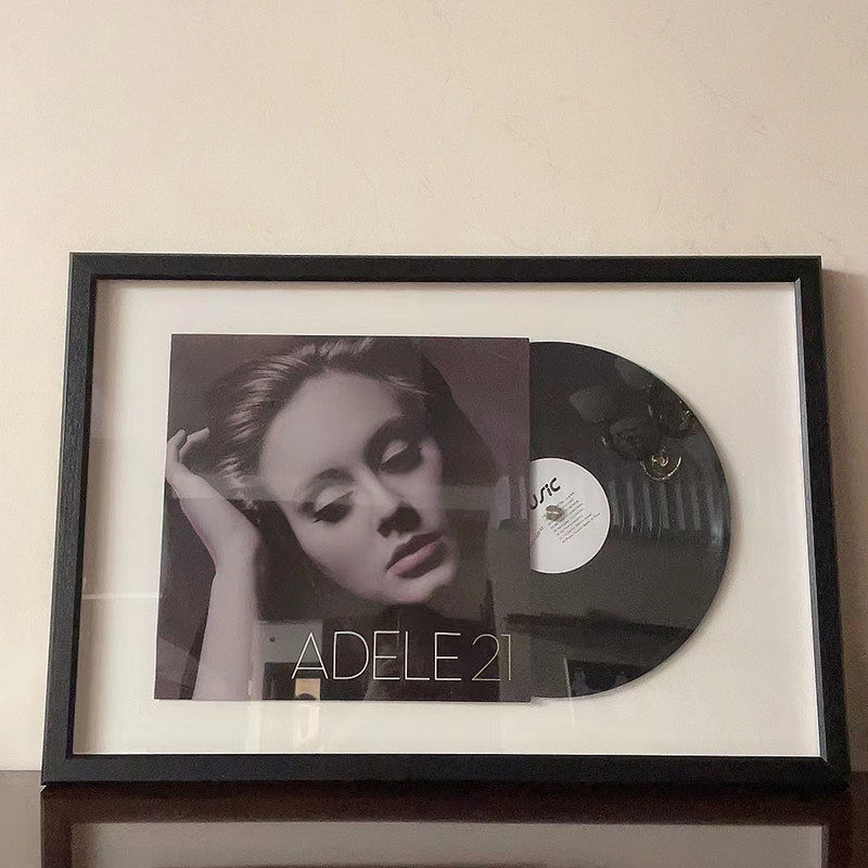 黑胶唱片展示框12寸LP装裱框CD专辑相框音乐装饰墙唱片收纳展示架