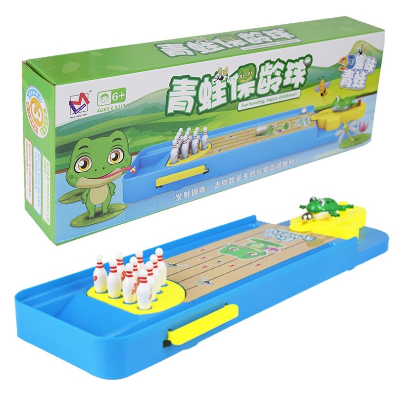 创意迷你青蛙有趣简单保龄球教学仪器玩具桌面游戏器材儿童益智