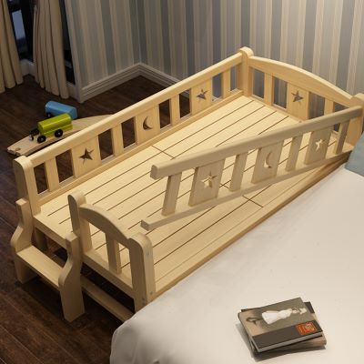 促儿童拼接床 带护栏实木婴儿床小男孩女孩加宽床边床 宝宝单人新