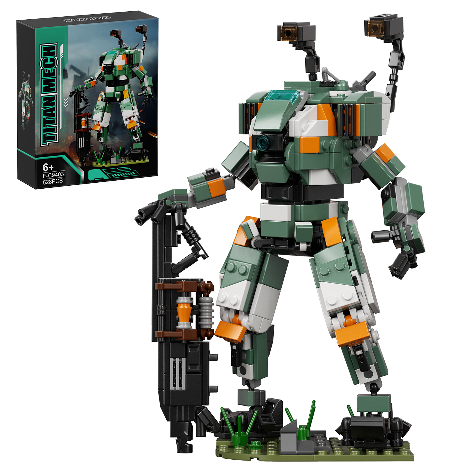 砖友MOC泰坦陨落兼容乐高泰坦机甲机器人模型男孩积木玩具礼物