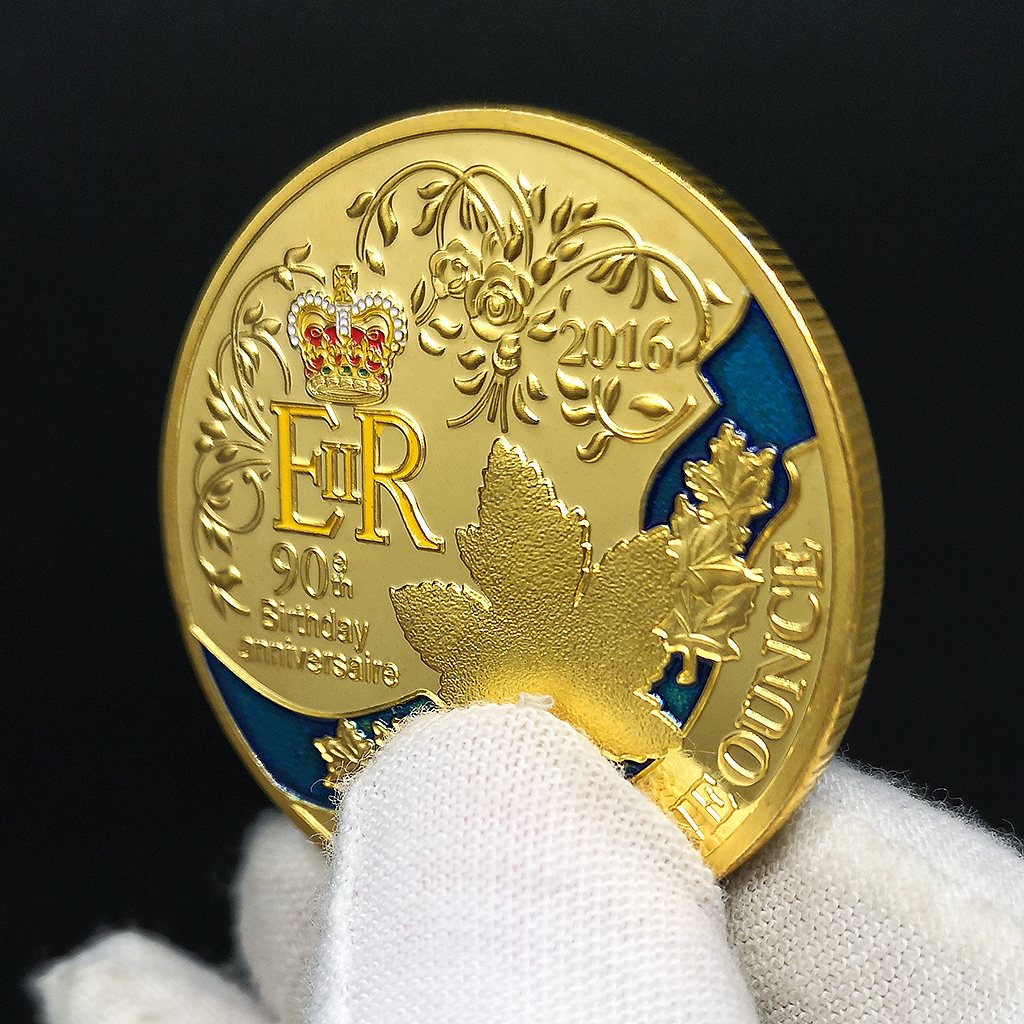 英国女王伊丽莎白二世纪念品周年纪念章创意镀金潮流欧美风硬币