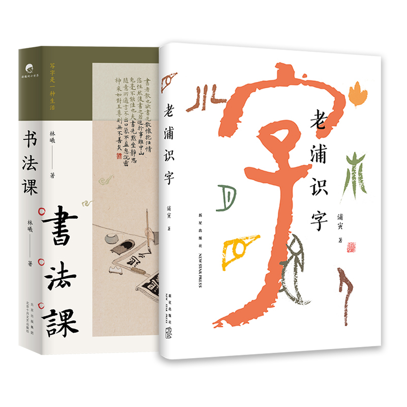 识汉字学书法 2册套装 书法课+老浦识字 文化名家写给普通读者的入门书