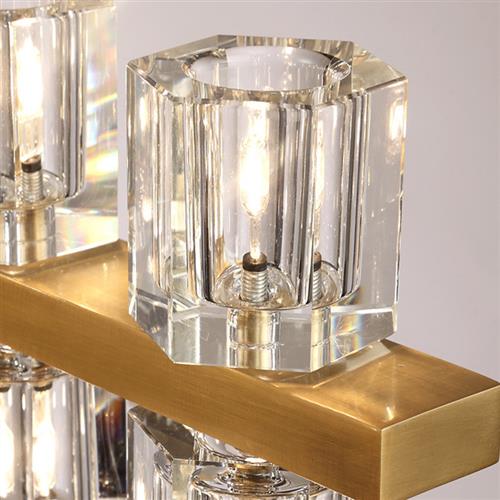 RH美式客厅灯现代简约轻奢枝型吊灯极简圆形全铜水晶灯饰中山灯具