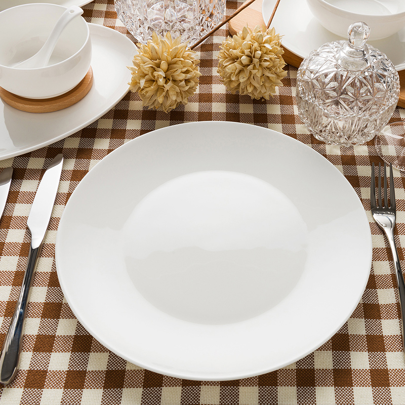 隆达骨瓷餐具纯白吐骨碟高级 陶瓷 炒菜盘子高级感精致漂亮的盘子