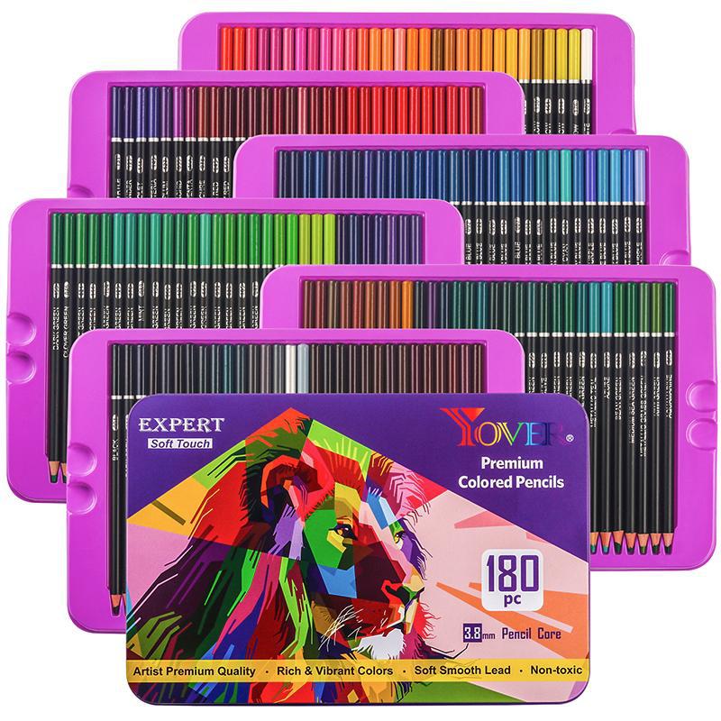新品 180色彩铅套装油性彩色铅笔 美术套装手绘铅笔 厂家直销