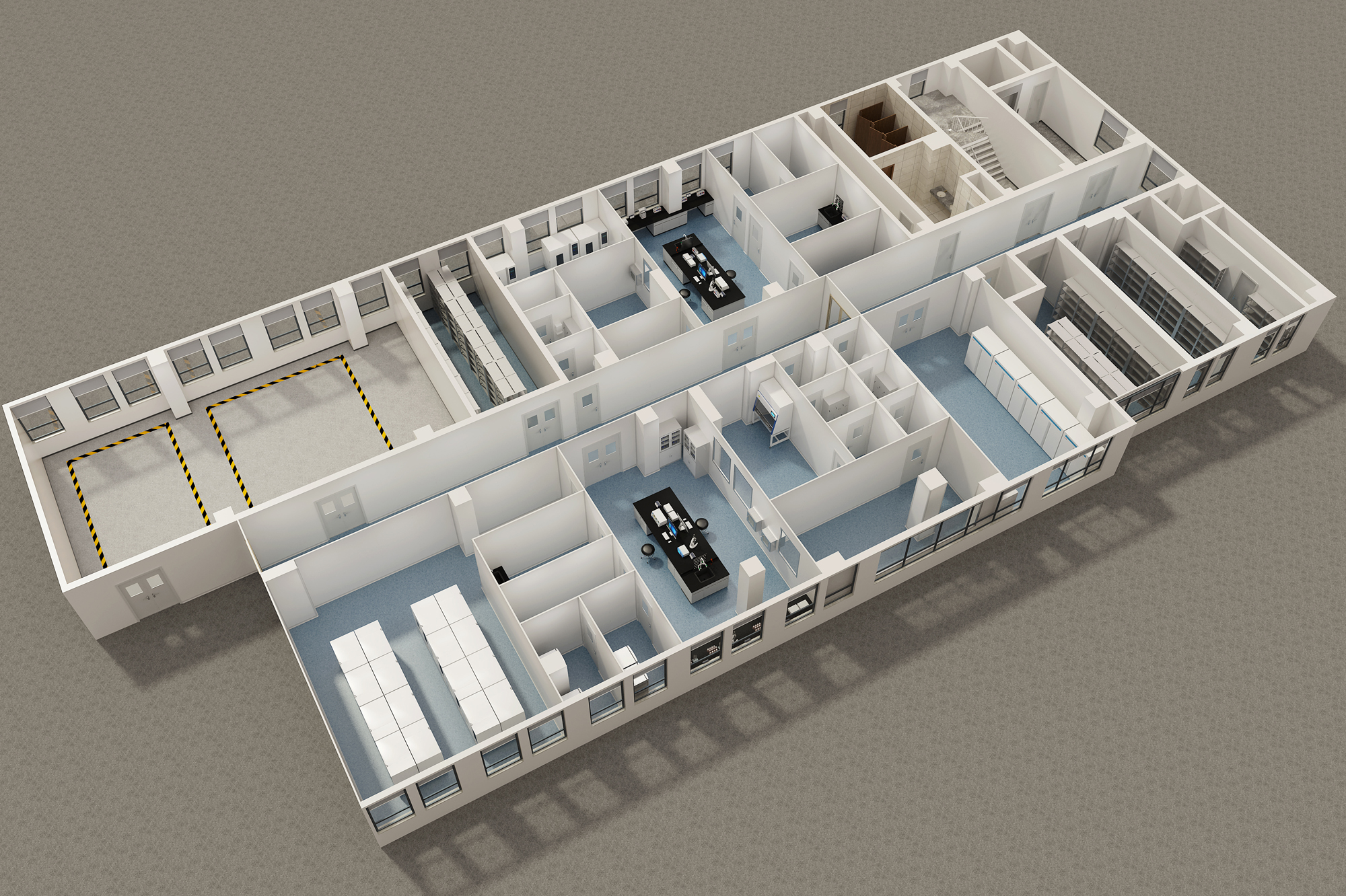 实验室效果图定制全套CAD施工图纸设计代画医院学校净化空间