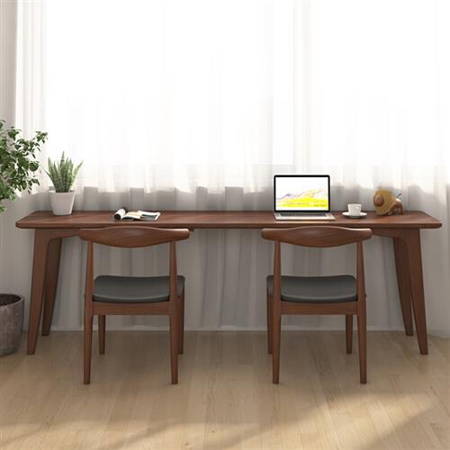 全实木窄书桌长条桌子卧室窗边桌靠墙桌设计办公电脑桌一字工作台