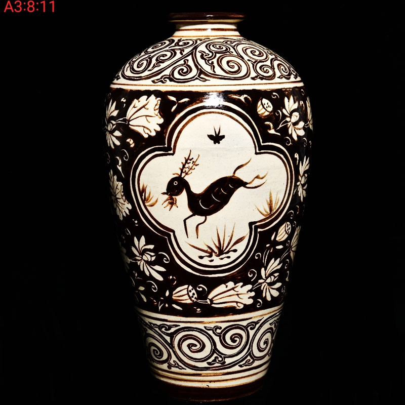 旭悦古瓷二手精品古玩古董古瓷器老货宋瓷收藏 宋代吉州窑梅瓶