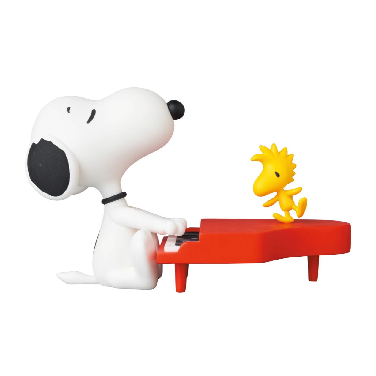 Rang日本代购UDF卡通 史努比与糊涂塌客 弹钢琴可爱玩偶礼物摆件