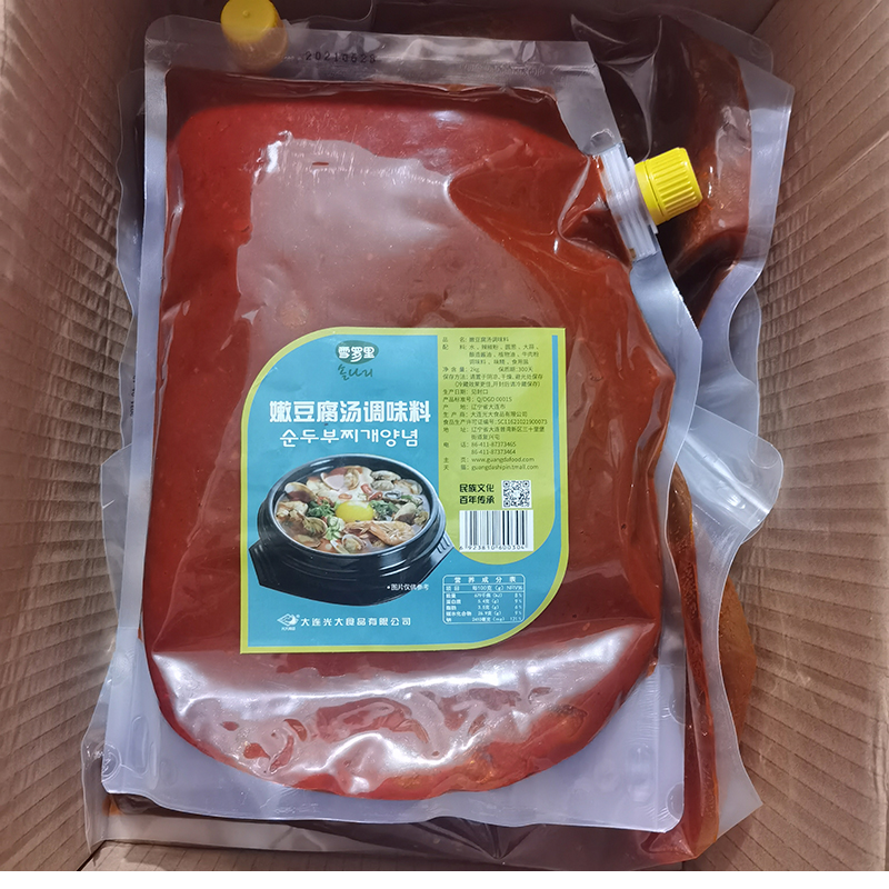 光大雪罗里辣嫩豆腐汤料韩式海鲜豆腐汤调味料2kg(6袋)