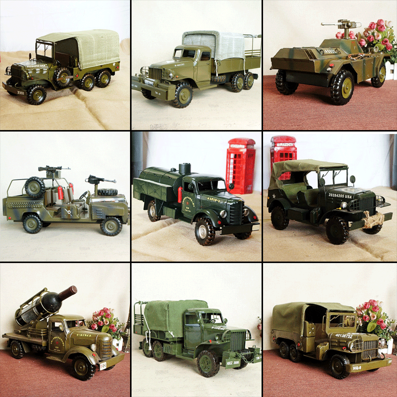 中国老式解放卡车模型 复古仿真模型摆件 家居收藏摆设送退伍军人