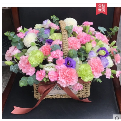 梅州梅江区万达广场人民医院兴宁市鲜花店母亲节配送玫瑰生日蛋糕