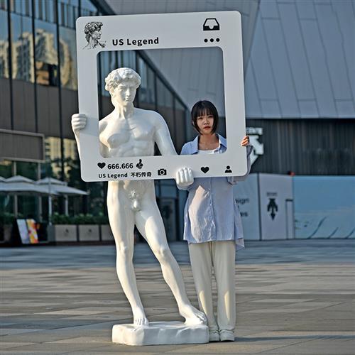 2023思考者大卫欧式雕像玻璃钢雕塑美术学院会所落地装饰大摆件