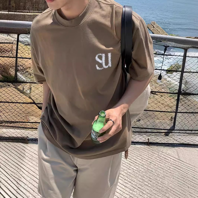 BOY GO夏季感官时代潮牌字母印花短袖T恤美式高街运动休闲宽松上