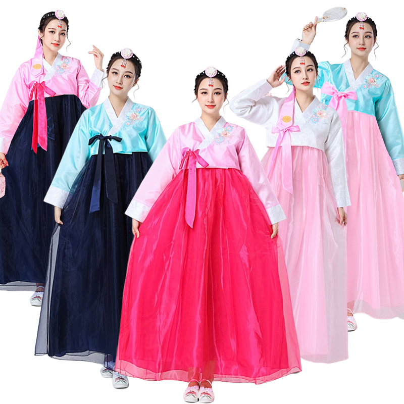 朝鲜服族服装女士韩服宫廷婚礼服装延吉拍照写真中小大学生表演服