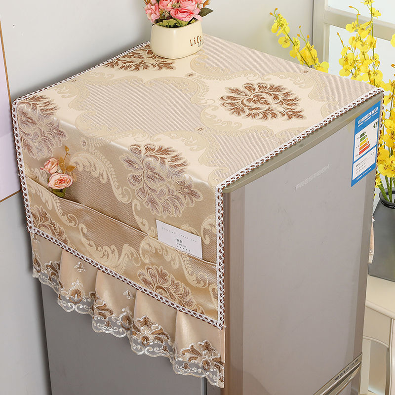 冰箱防尘罩简约防尘布盖布保护罩微波炉洗衣机双开门单开门冰箱巾