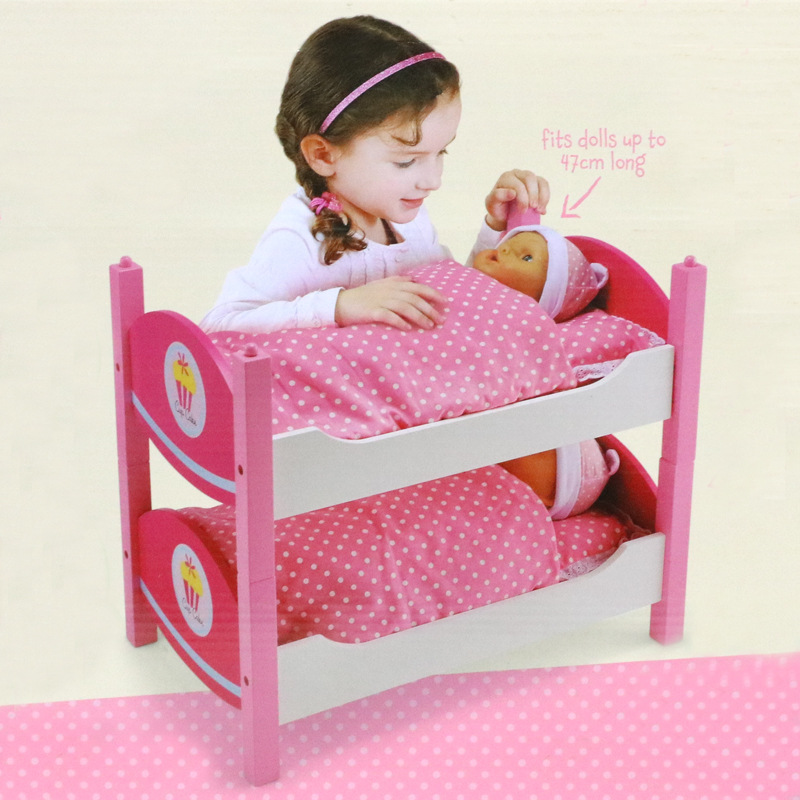 宝宝娃娃床仿真娃娃家幼儿园区域角婴儿双层床玩具小床儿童女孩