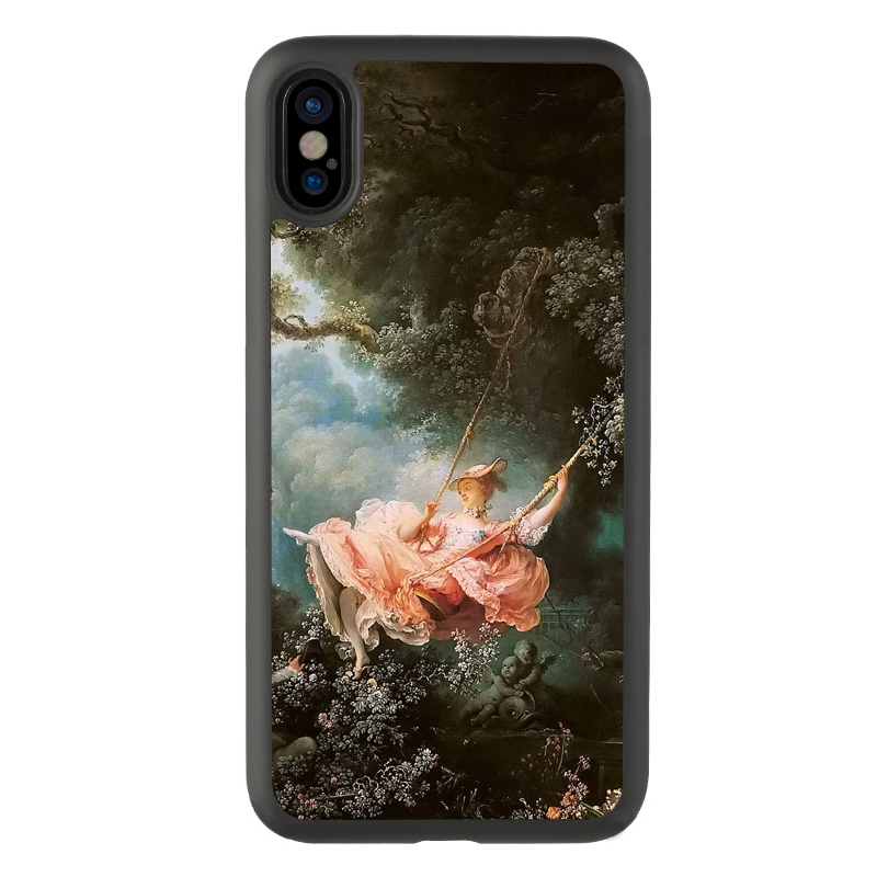 欧美古典文艺xs弗拉戈纳尔艺术油画适用于iPhone141312Promax保护壳秋千巴洛克苹果11防摔xr手机套78plus