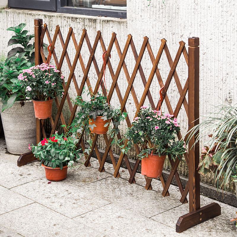 碳化防腐木插地栅栏围栏户外庭院护栏室外花园隔断围墙篱笆爬藤架