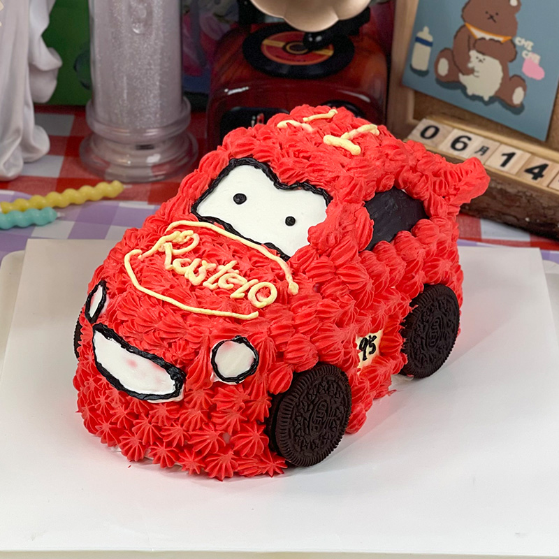 小汽车蛋糕网红创意定制水果儿童生日蛋糕同城配送全国北京男女孩