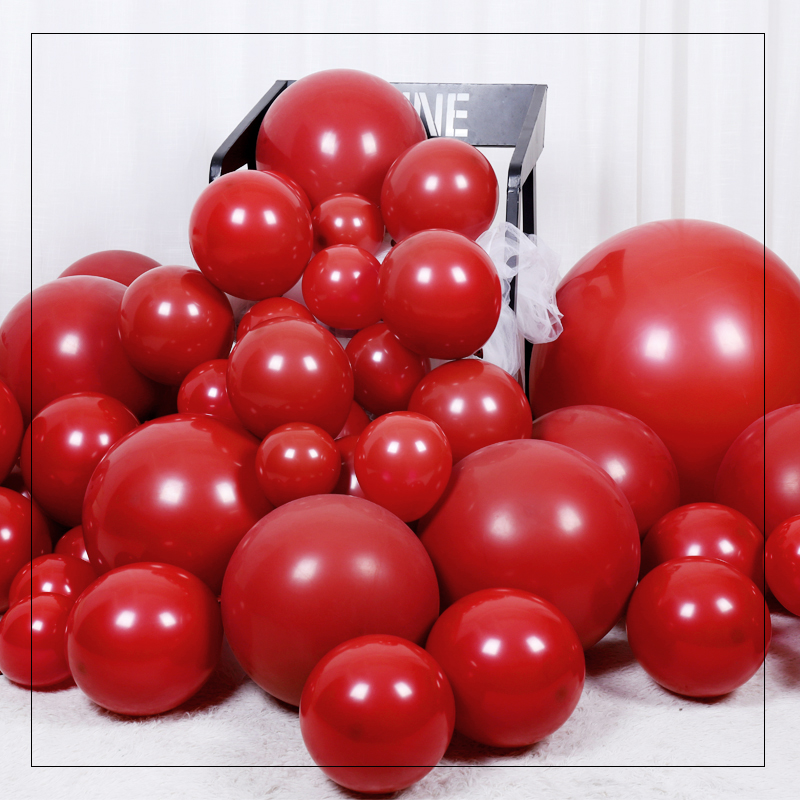 加厚大号36英寸单层石榴红宝石红气球装饰结婚礼婚房开业布置气球