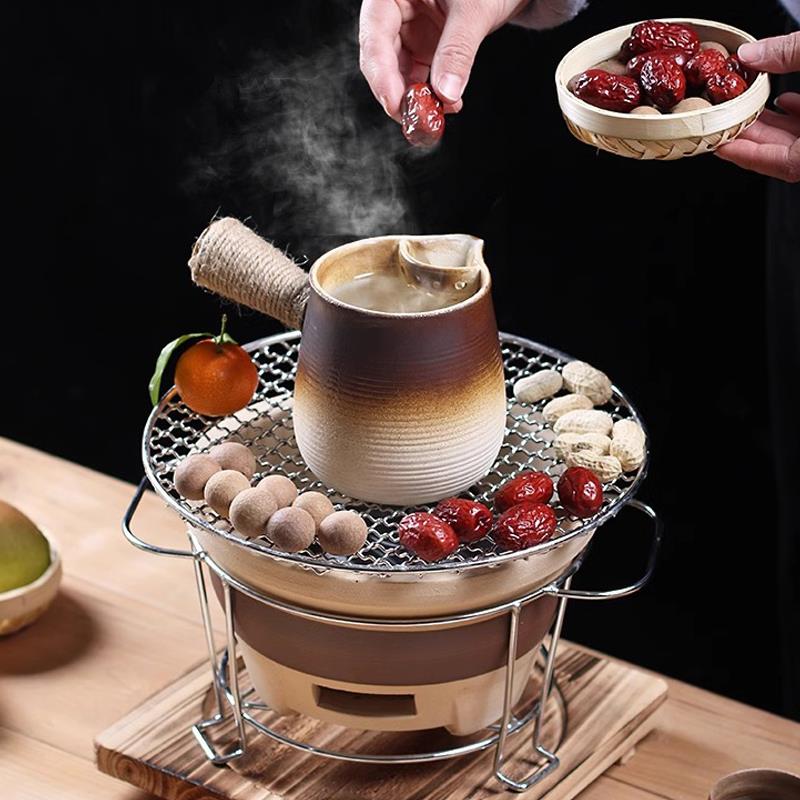 围炉煮茶壶炭火茶炉取暖炭烧茶炉罐罐茶煮茶器炭炉陶瓷户外烧烤炉