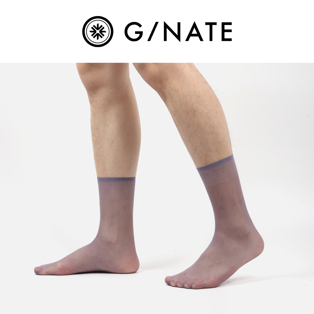 及图GNATE男士3双装商务正装短筒超薄透明丝袜0d夏季隐形船袜正品