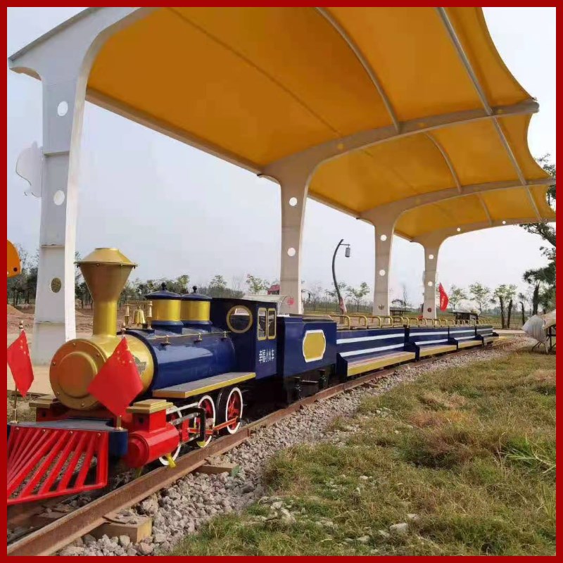 景区观光a有轨网红轨道小火车可坐人游乐设备公园电动儿童旅游户