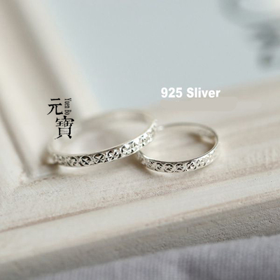 食指戒指女韩版 纯银