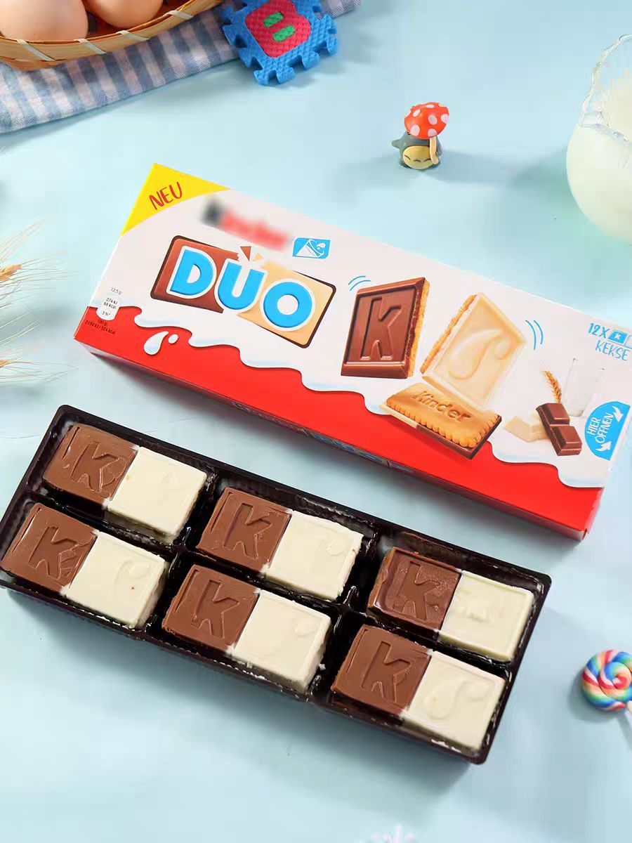 Kinder德国进口健达DUO牛奶巧克力夹心双层饼干儿童零食新年礼物