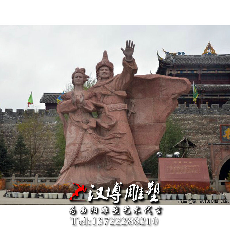 大型城市标志性雕塑藏族文成公主和松赞干布雕像定制城市园林景观