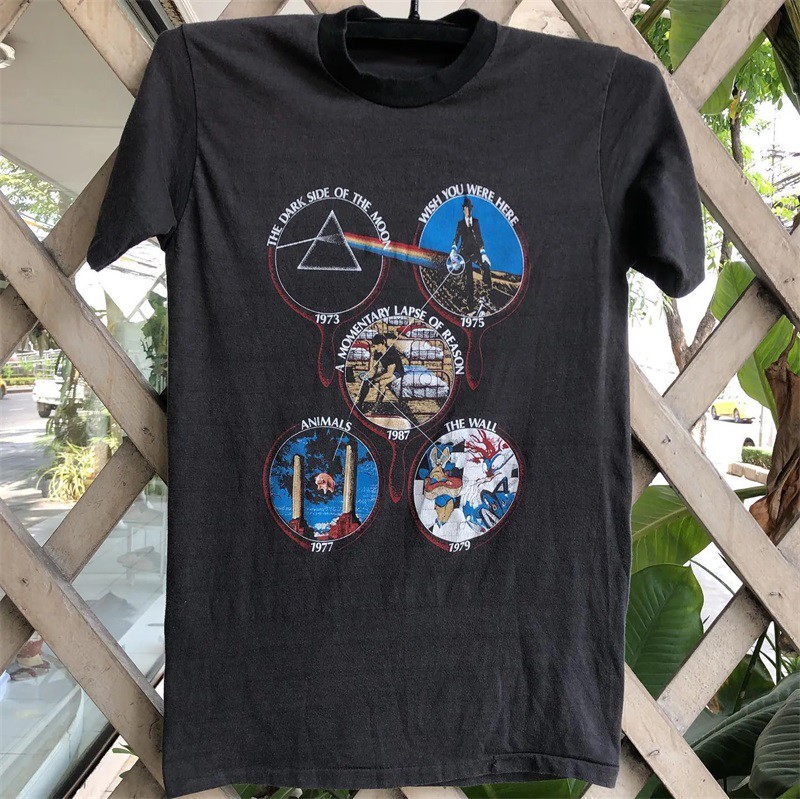 Pink Floyd平克弗洛伊德摇滚乐队迷墙飞猪音乐专辑封面短袖T恤潮