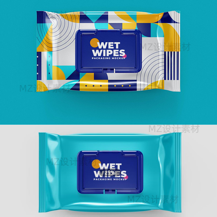 超市湿巾包装袋塑料帽ps样机品牌设计vi智能标签贴图模板设计素材