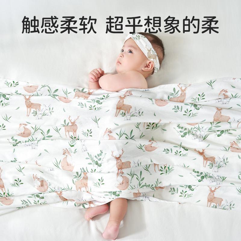 婴儿纱布盖毯包被竹棉包单新生宝宝抱被包巾夏凉被子夏季薄款