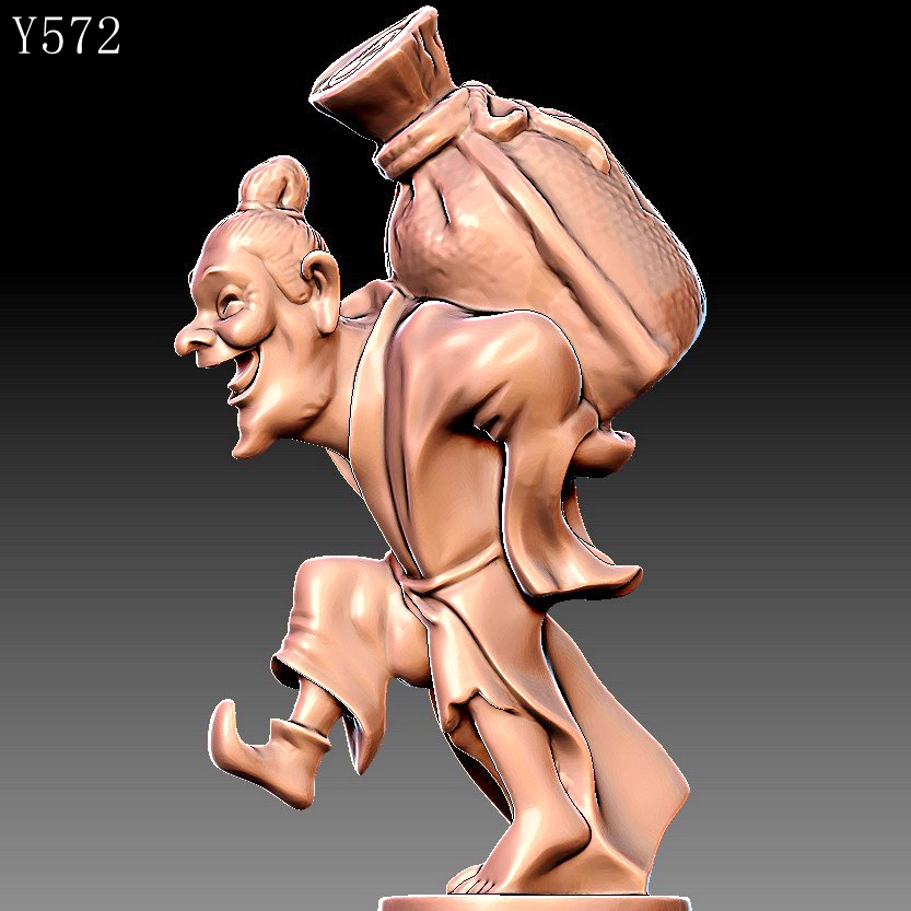 Y572酒鬼雕塑雕刻图北京精雕STL3D模型OBJ三维立体圆雕图