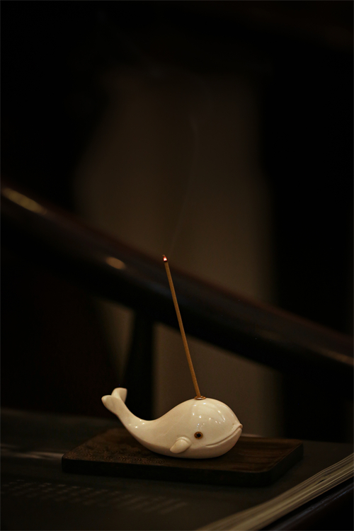 鹿角鲸鱼线香香插香道用具雅件整料手工雕刻文玩收藏工艺品送礼