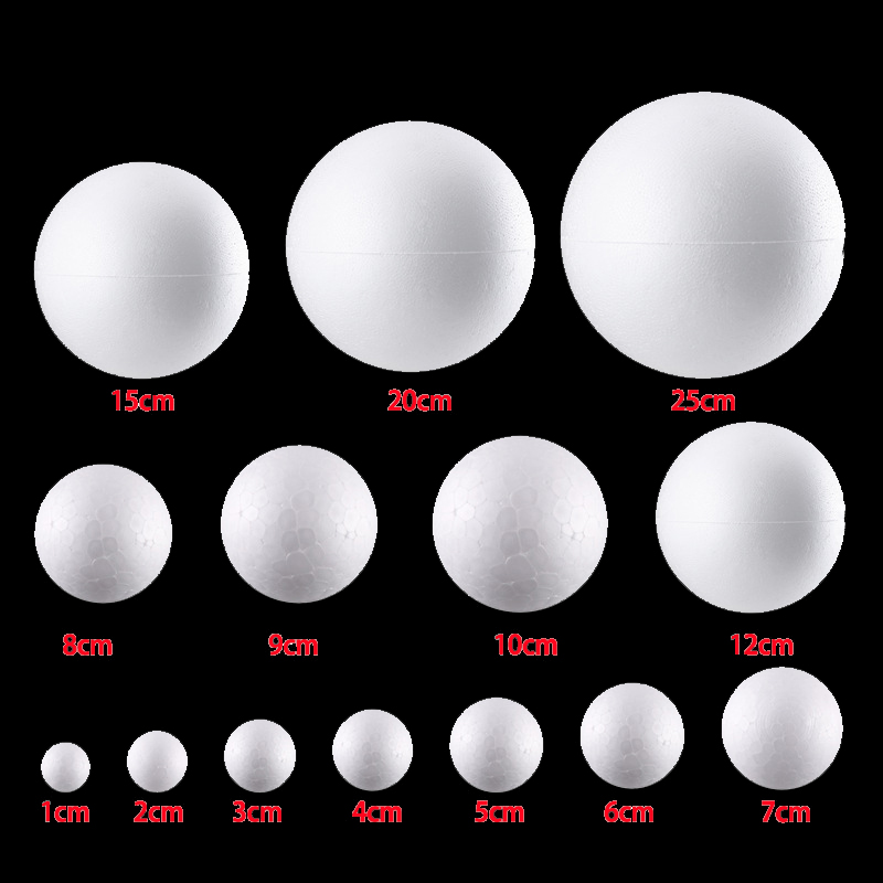 白色泡沫球保丽龙球星空球eva儿童手工制作能画的球形绘画美术球