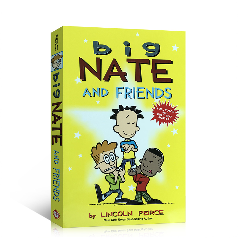 英文原版 Big Nate and Friends 大内特和朋友英文原版儿童英语故事书 全彩漫画+大海报 课后阅读绘本读物