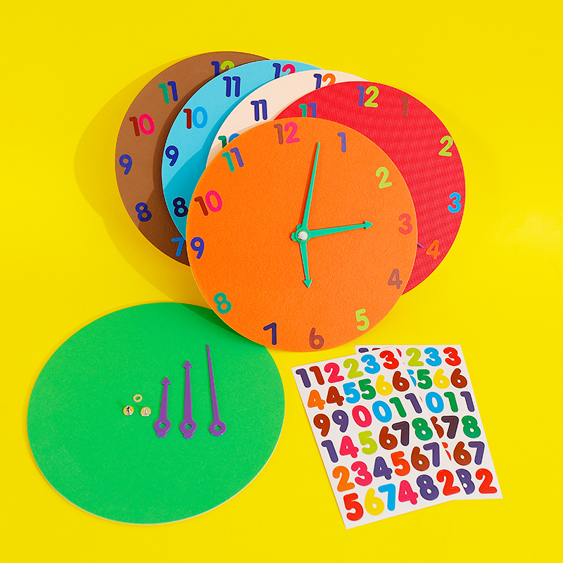 新款幼儿园材料diy制作钟表小学生创意自制儿童模型手工教具时钟