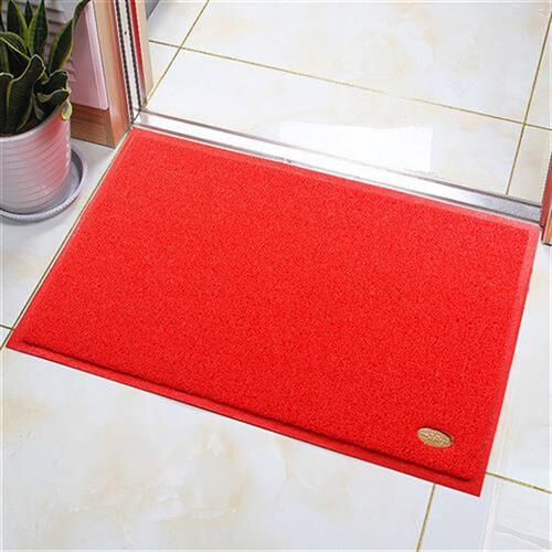 家庭浴室门口防滑垫吸水家用脚踏加厚入户地毯办公室雨天红色外面