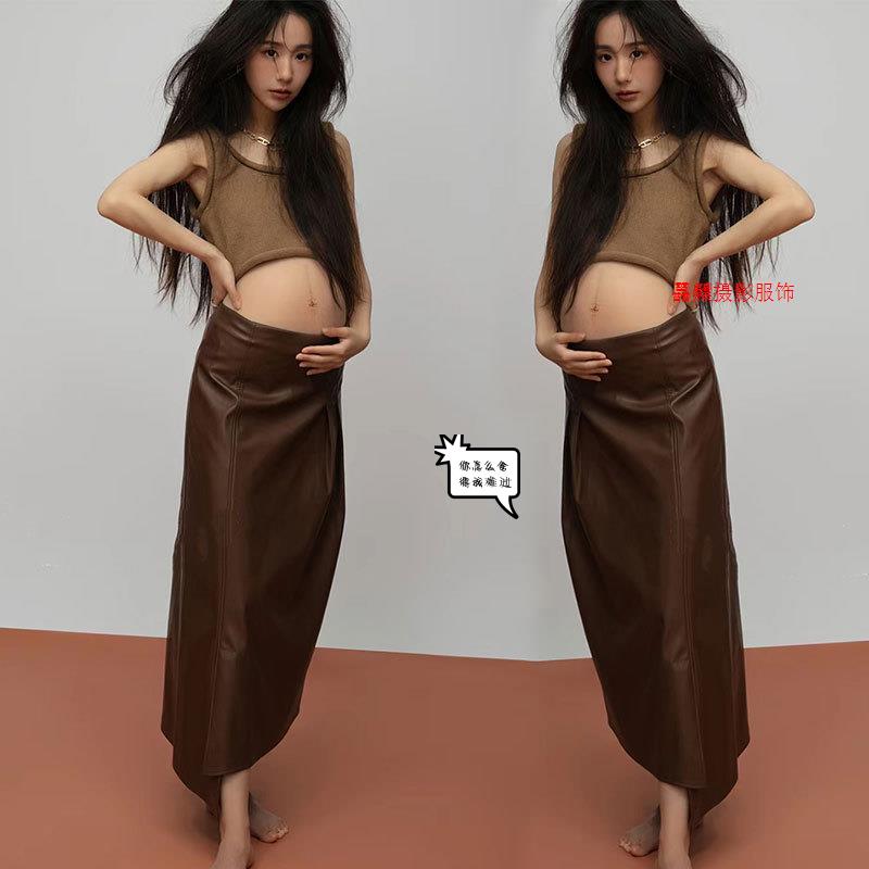 摄影主题孕妇新中式拍照写真服装孕妈咪大肚照水墨画风格拍摄长裙