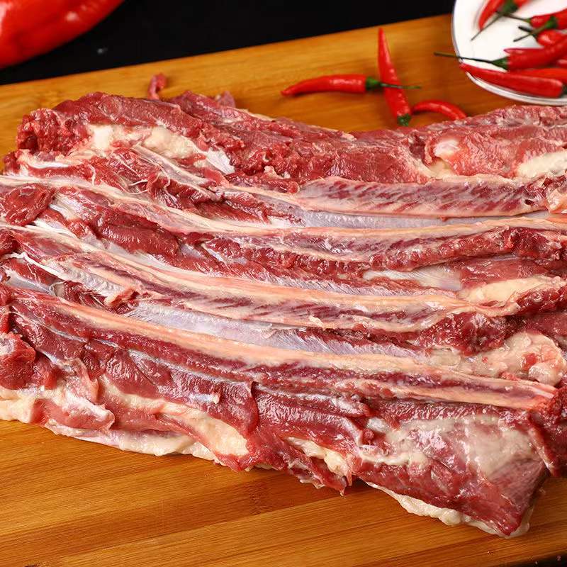 新鲜牛肋条肉去骨牛排骨肉1500g烧烤炖卤食材牛肉牛腩牛腹肉 排骨