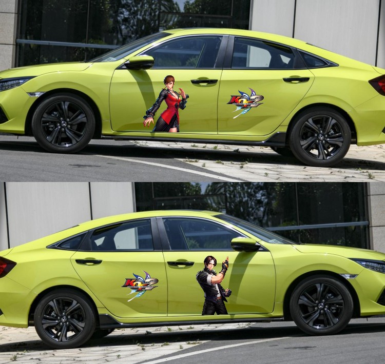 拳皇98街头霸王火舞游戏动漫贴纸八神汽车身创意个性车贴遮盖划痕