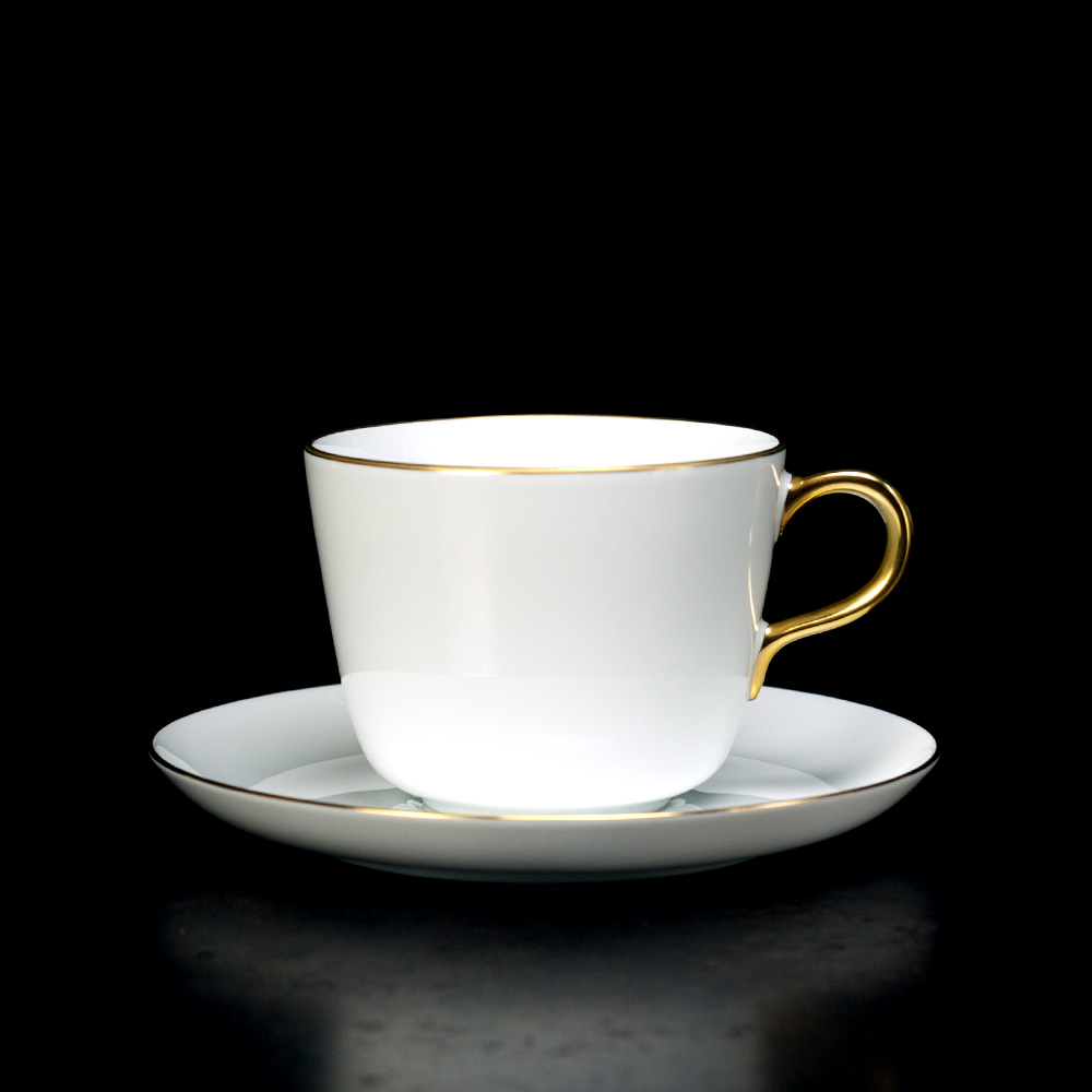 OKURA 大仓陶园 皇家御用纯白 早餐杯咖啡杯兼用杯 日本进口瓷器