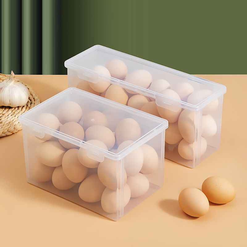 厨房冰箱收纳盒食品级食物保鲜盒透明鸡蛋保鲜盒橱柜收纳用盒