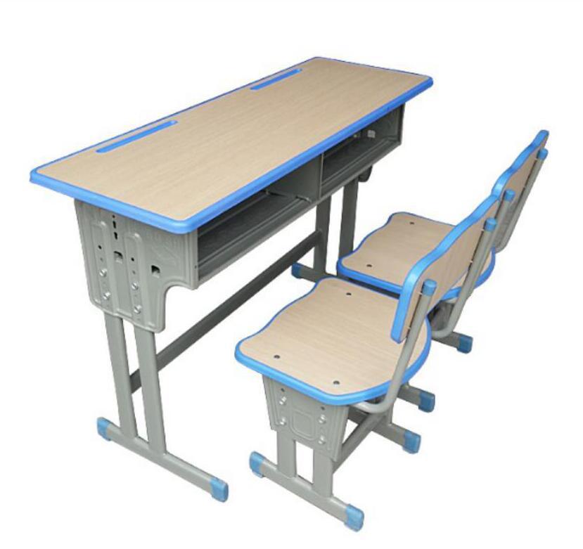 双人课桌椅厂家直供辅导班培训桌学校可升降中小学生加固课桌