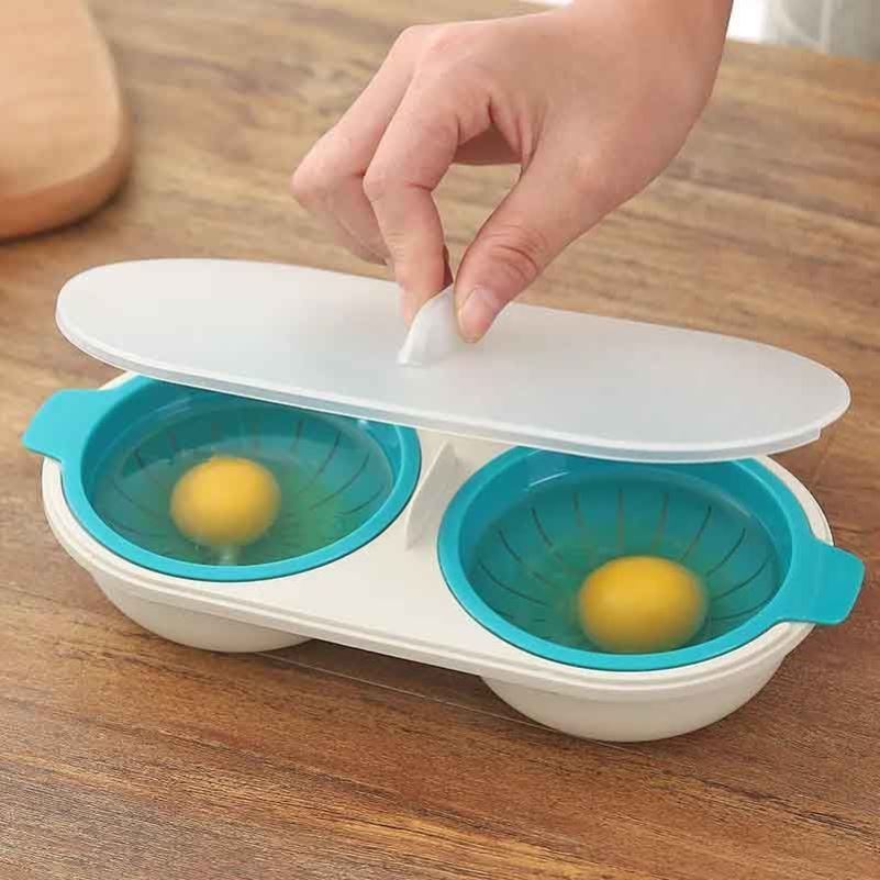 水煮荷包蛋模具微波炉温泉煮蛋器快速蒸溏心蛋模具清水卧鸡蛋神器